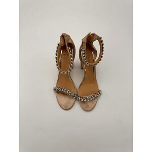 Jewel Badgley‎ Mischka Sandal Women's Tan Mayra Ankle Strap Evening Bridal Shoes